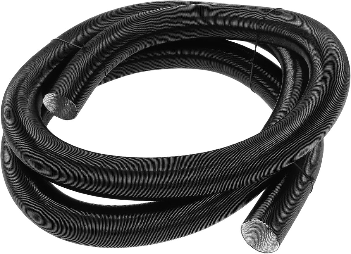 1 Stuk Auto Verwarmingsbuis 42Mm Binnendiameter 500Cm Maximale Lengte Verwarmingsslang Auto Vrachtwagen Rv Bus Bestelwagen Boot Aluminiumfolie Zwart