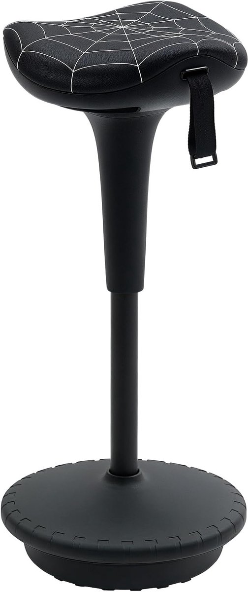 Kantoorhocker met draaifunctie 65,5-83,5 cm Zwart