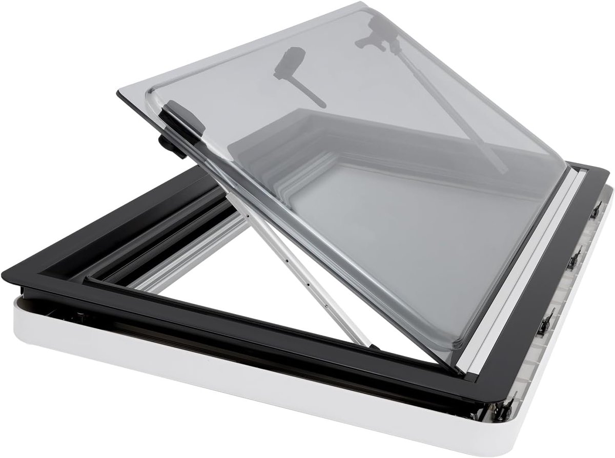 Zijraam, voor camping, kantelraam, zijraam, met muggennet, voor camper, caravan, bestelwagen, camper, 900 x 500 mm