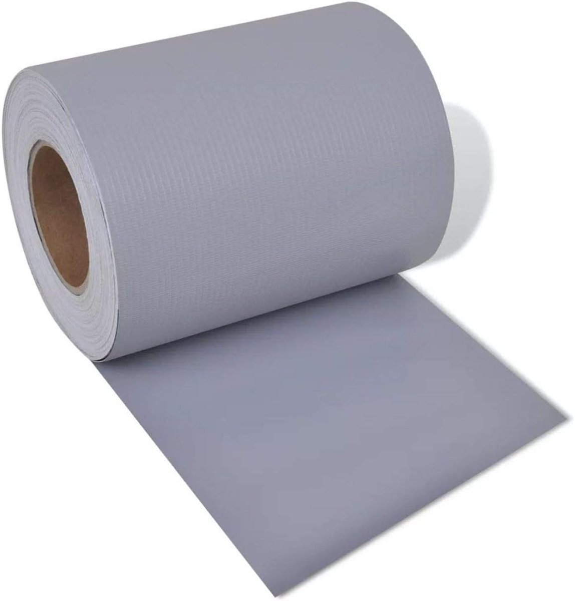 PVC inkijkbescherming omheining afdekking bevat 30 klemmen weer- en UV-bestendig lichtgrijs 70 x 0,19 m