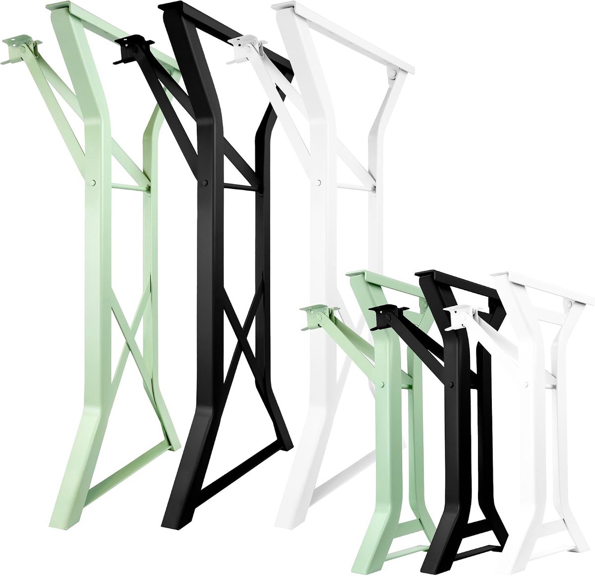 Goods Berlin Set van 2 Y-vormige frames voor biertentgarnituur, groen, 70 x 42 cm, inklapbare metalen tafelpoten voor biertafel, stabiel outdoor tafelframe voor tuin, terras en camping