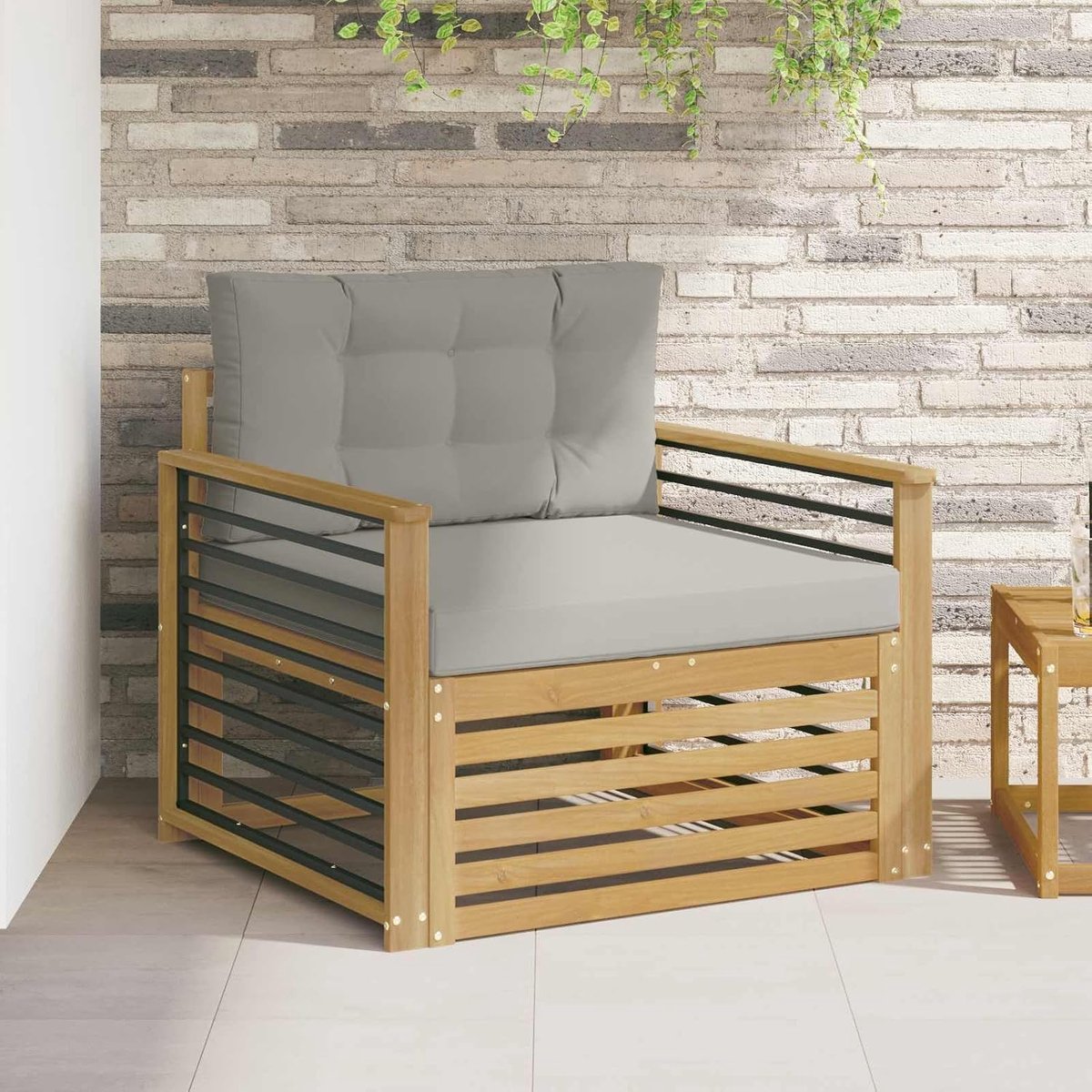 Outdoorbank polyester wit