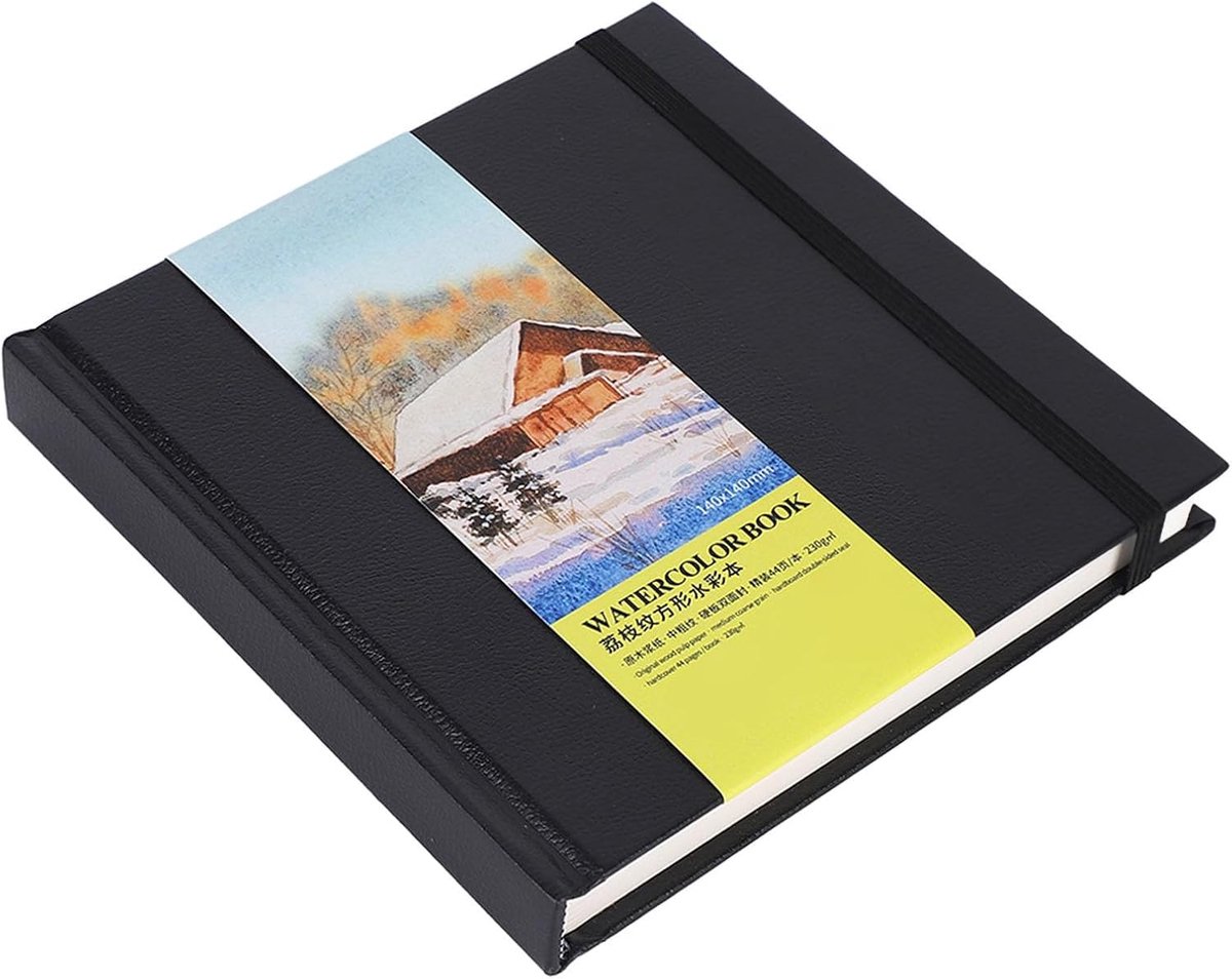 Aquarelboek, royaal, zuurvrij, gestructureerd vloeipapier, aquarelblok voor kunstenaars voor natte en droge mengmedia