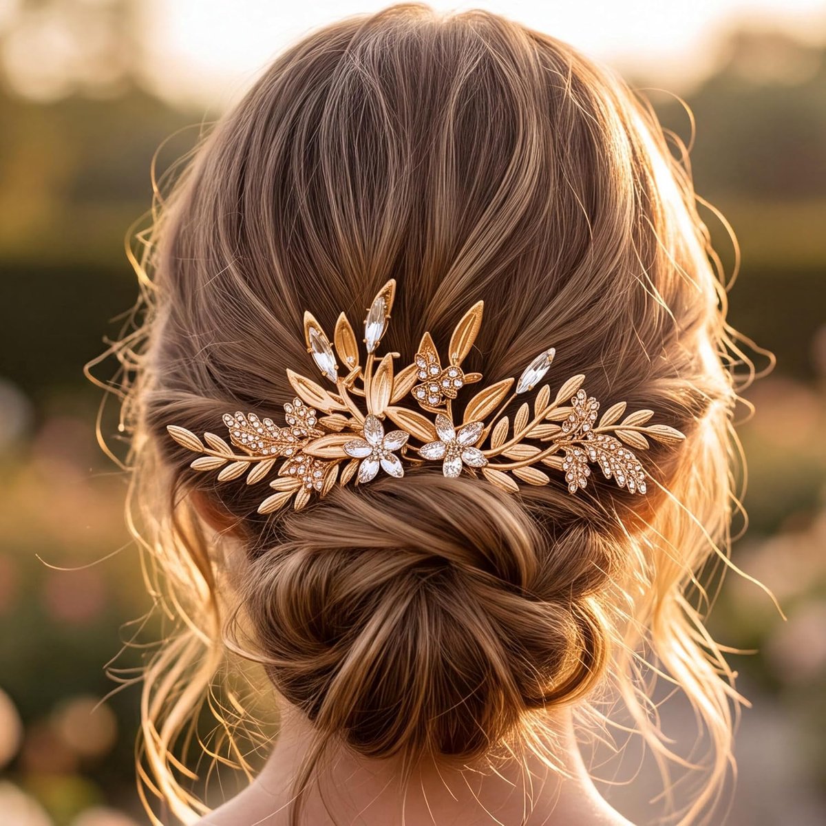 Blad kristallen haarbuste bruiloft haarsieraad voor vrouwen