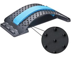 Chi-enterprise Rugstrekker met massagenoppen, rugstretcher, trainingsapparaat, fitnessapparaat, fitnessapparaat, fitness-training, massageapparaat, ontspanning en houdingscorrectie (blauw)