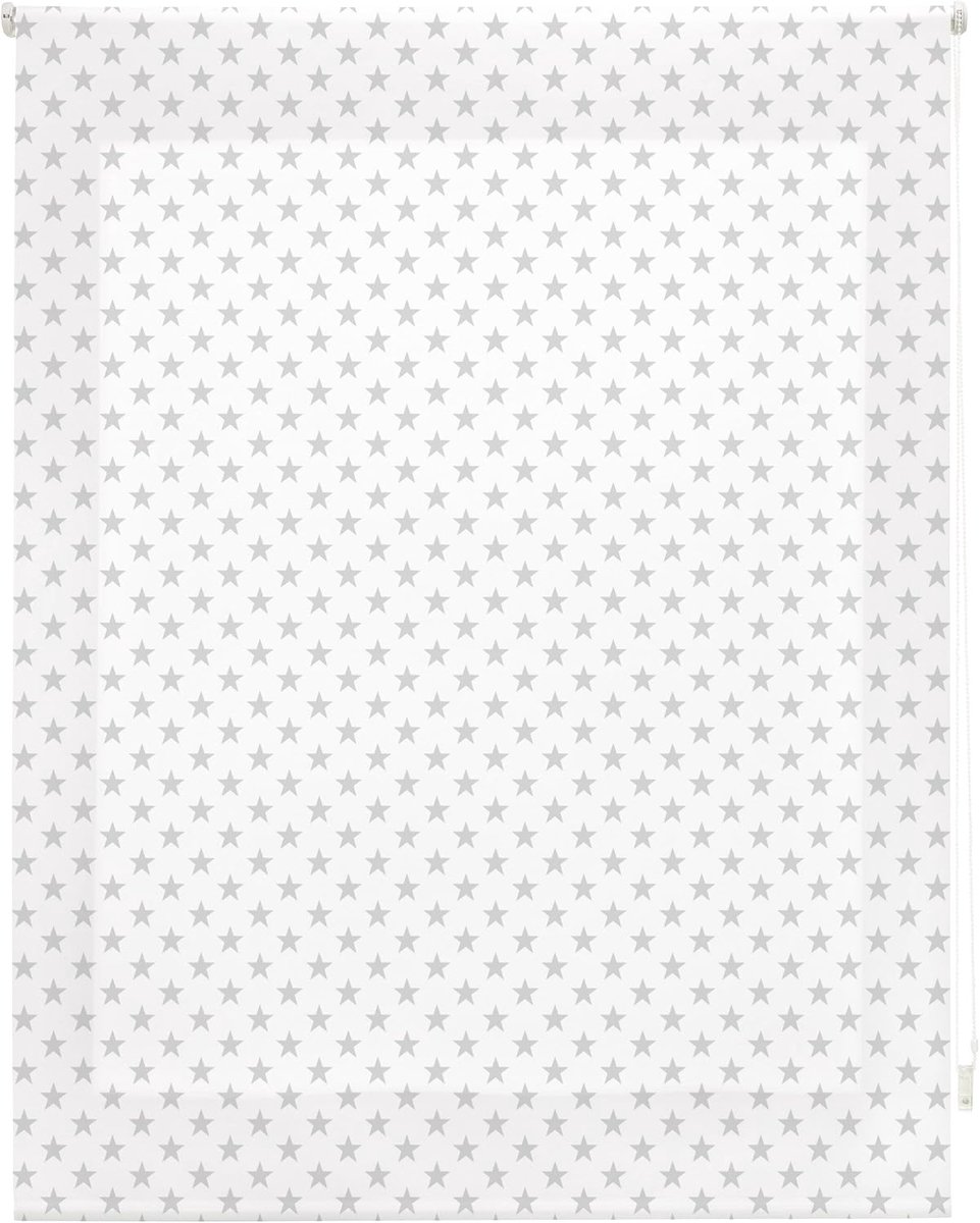 Blindecor Stars Roller, Stof/Weefsel, Grijs, 120 x 180 cm