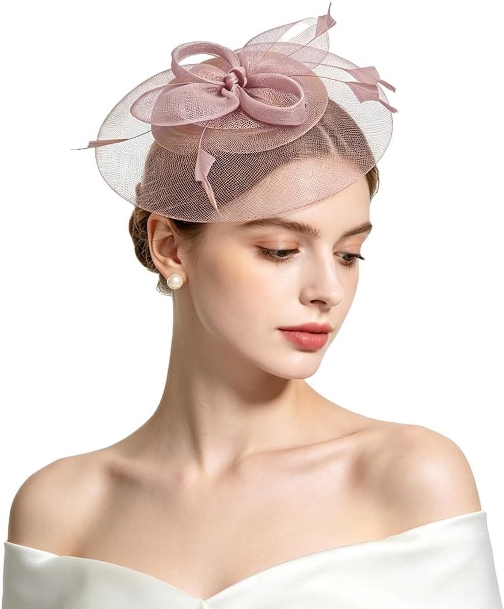 Fascinator-hoed voor dames, theefeest-hoofddeksel