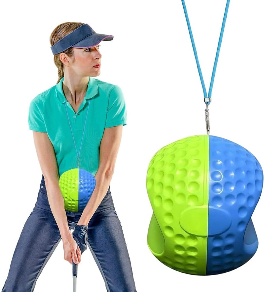Golfzwaaitrainer, houdings- en bewegingscorrectiehulp voor beginners, incl. draagtouw, oefenapparaat voor golf, zwaaiverbetering, training thuis en onderweg
