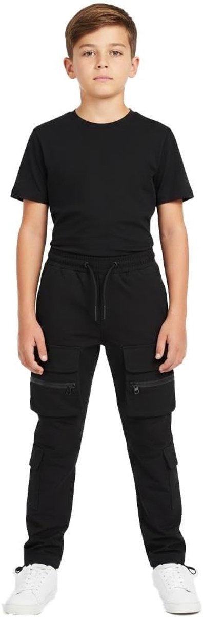 4 Kids Jongens Actieve Cargo Broek PE Slim Fit Comfortabele Casual Broek Pant Elastisch Taille Verlies Zoom Sport Yoga Trekaan Rekbaar Opleiding Openlucht Actieve Openlucht 3-14 Years