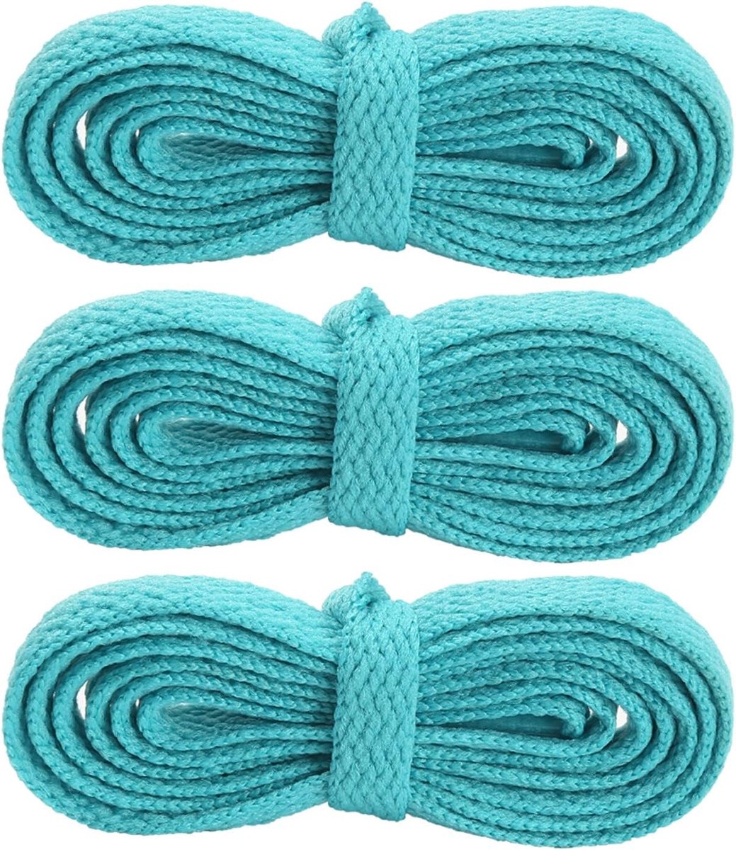 3 Paar Platte Schoenen Kant - Duurzame Polyester Gekleurde Veters Vervangende Schoenveters voor Casual Schoenen Trainers Wandelschoenen