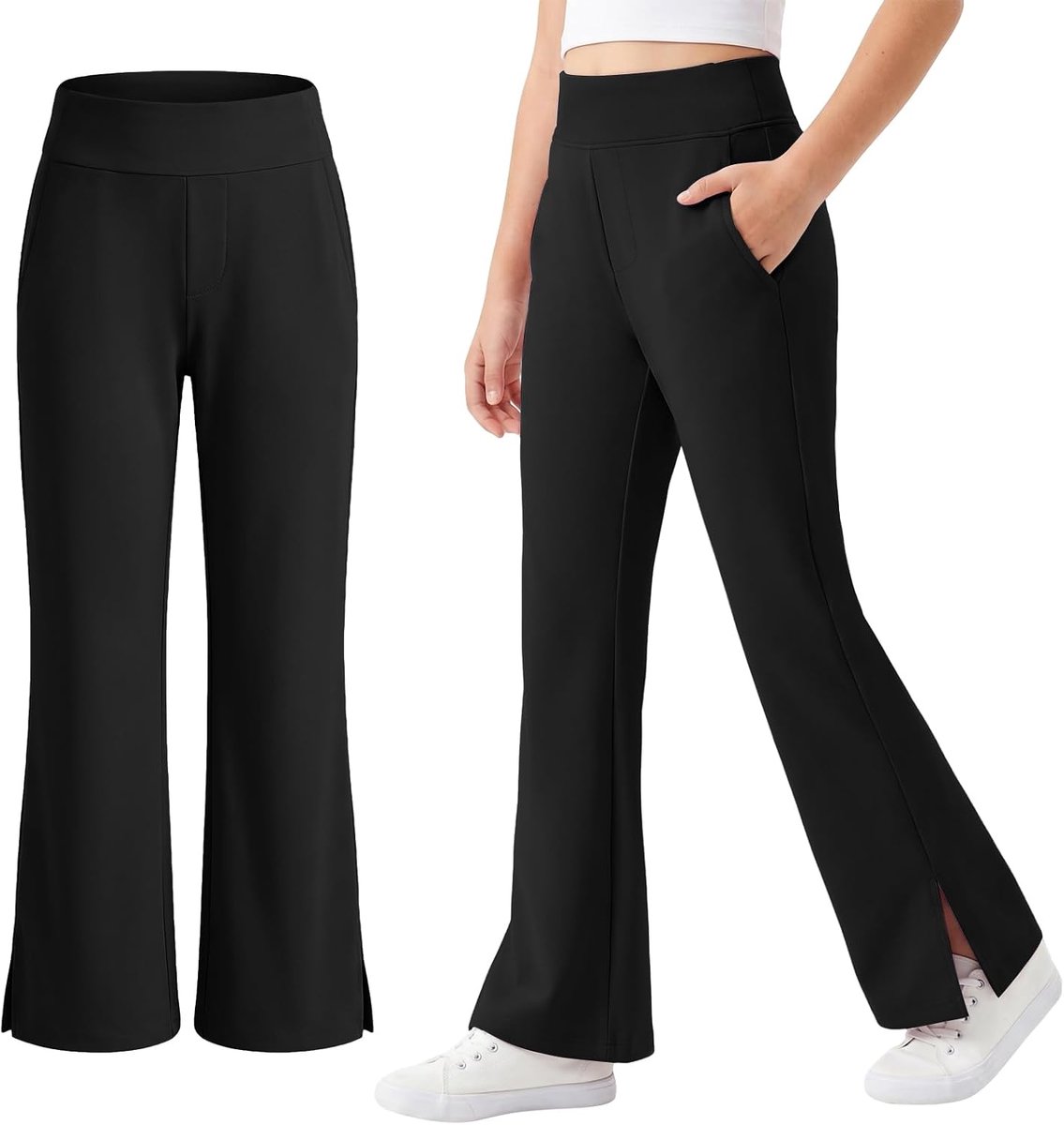 Meisjeslegging met hoge taille, ademende sportbroek, maat 122-170