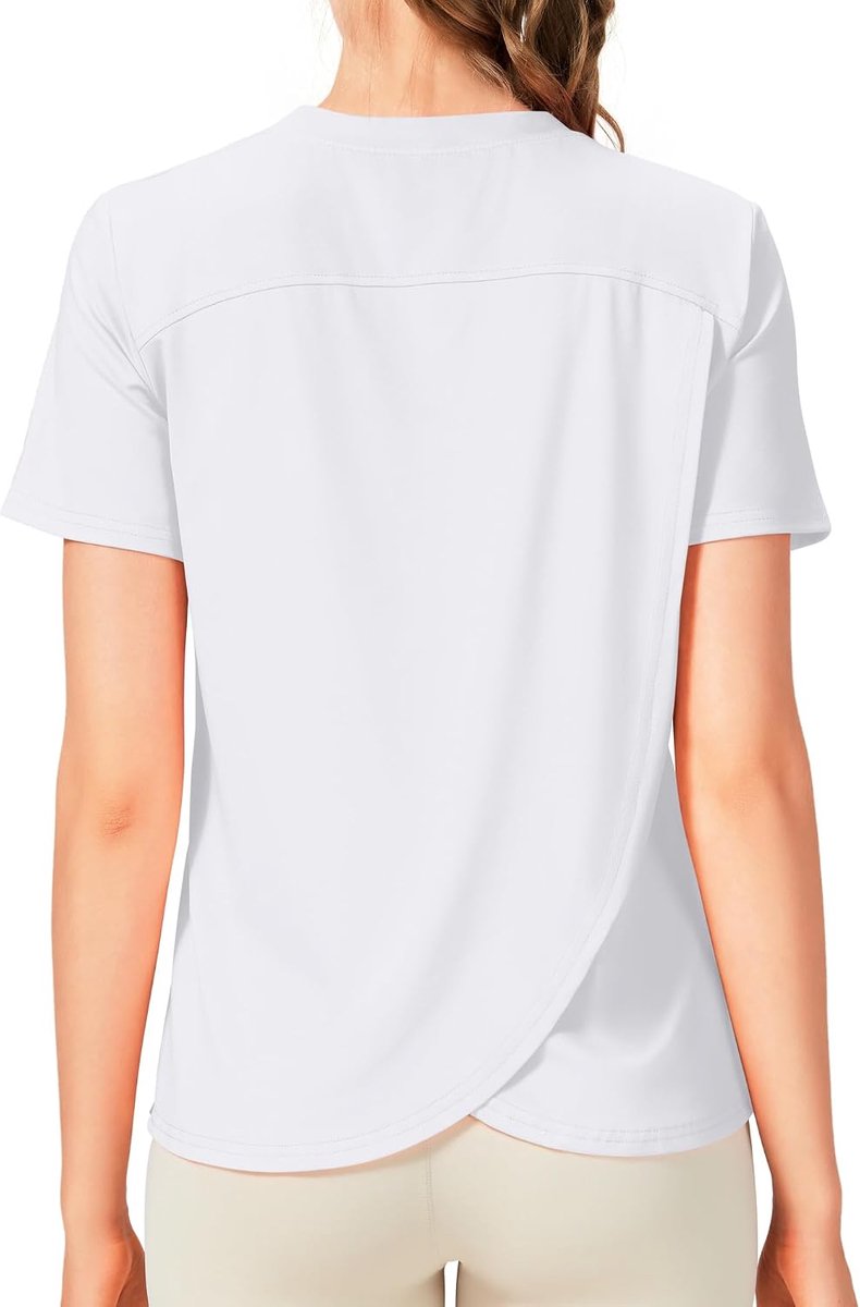 Sportshirt voor dames met kruissplit aan de achterkant