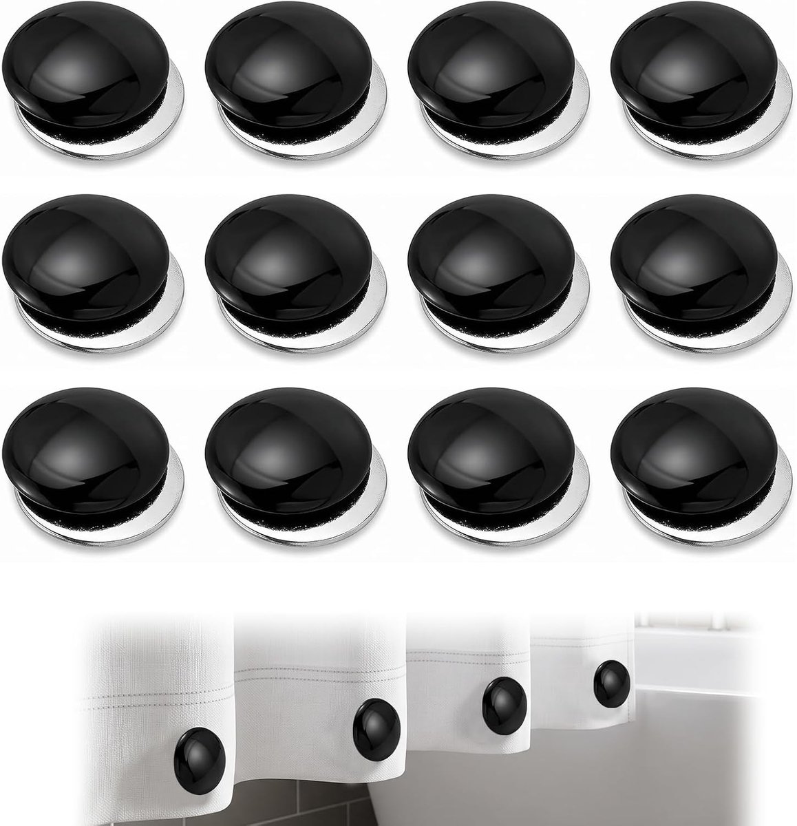 12 stuks magnetische verzwaarde douchegordijn, 4 cm, magneten, badgordijn