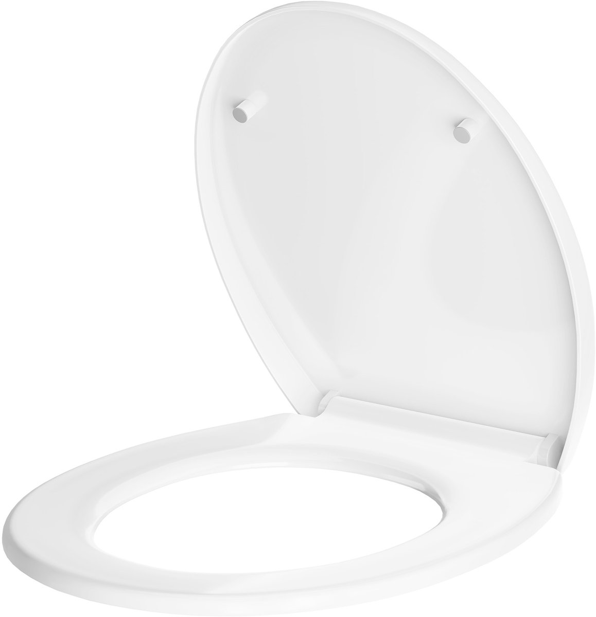 Toiletbril O Vorm Universeel - Versterkt Polypropyleen - Hygiënisch - Antibacterieel - Eenvoudig te Reinigen - Stabiele Scharnieren - Soft Close - Eenvoudige Montage - Robuust - Duurzaam - Modern Badaccessoire