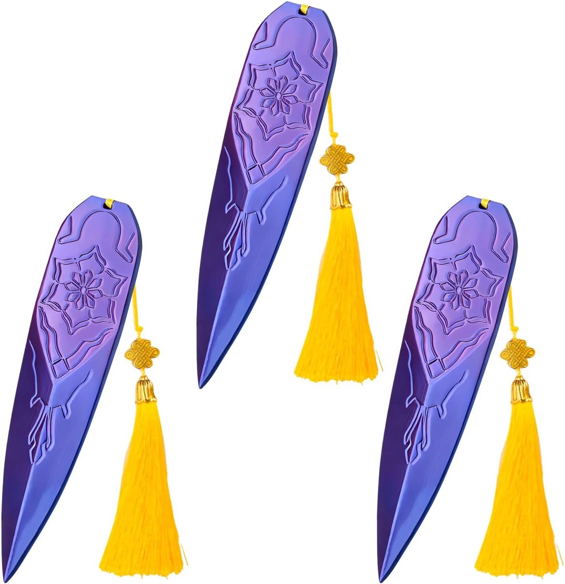 3 stuks fantasiezwaards replica's met kwasten, plastic cosplay accessoires, veilig voor Halloween, LARP