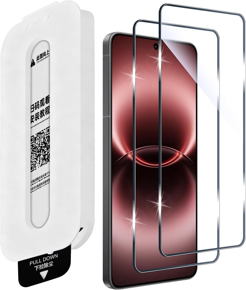 Beschermfolie voor Vivo X300 Ultra 5G voor pantserglas, 2 stuks [autoinstallatie] veiligheidsglas, 9H hardheid pantserbescherming glas, 0,33 mm ultra-heldere folie, anti-kras anti-luchtbellen