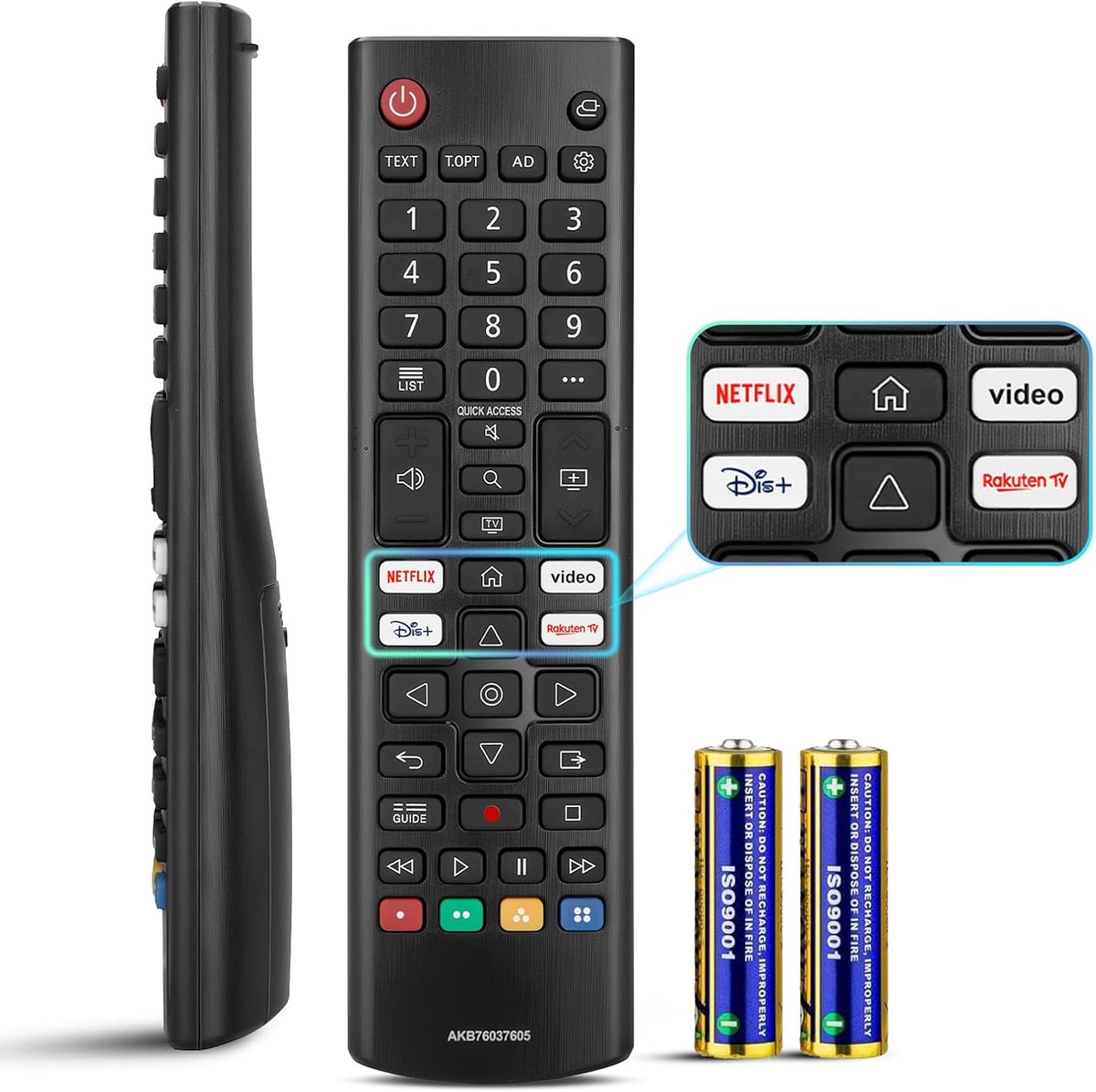 Universele voor LG-Afstandsbediening-Smart-TV, met Batterijen