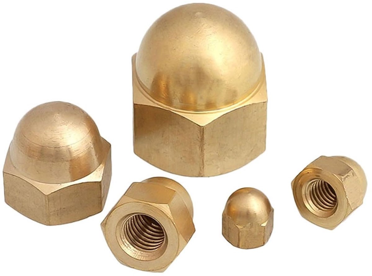 koepelmoeren, Messing kap zeskantmoeren M3-M16 5/10/50 stuks(10pcs,M3)