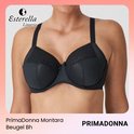 Zwarte PrimaDonna Montara beugel bh met kanten details op de cups en een strikje.