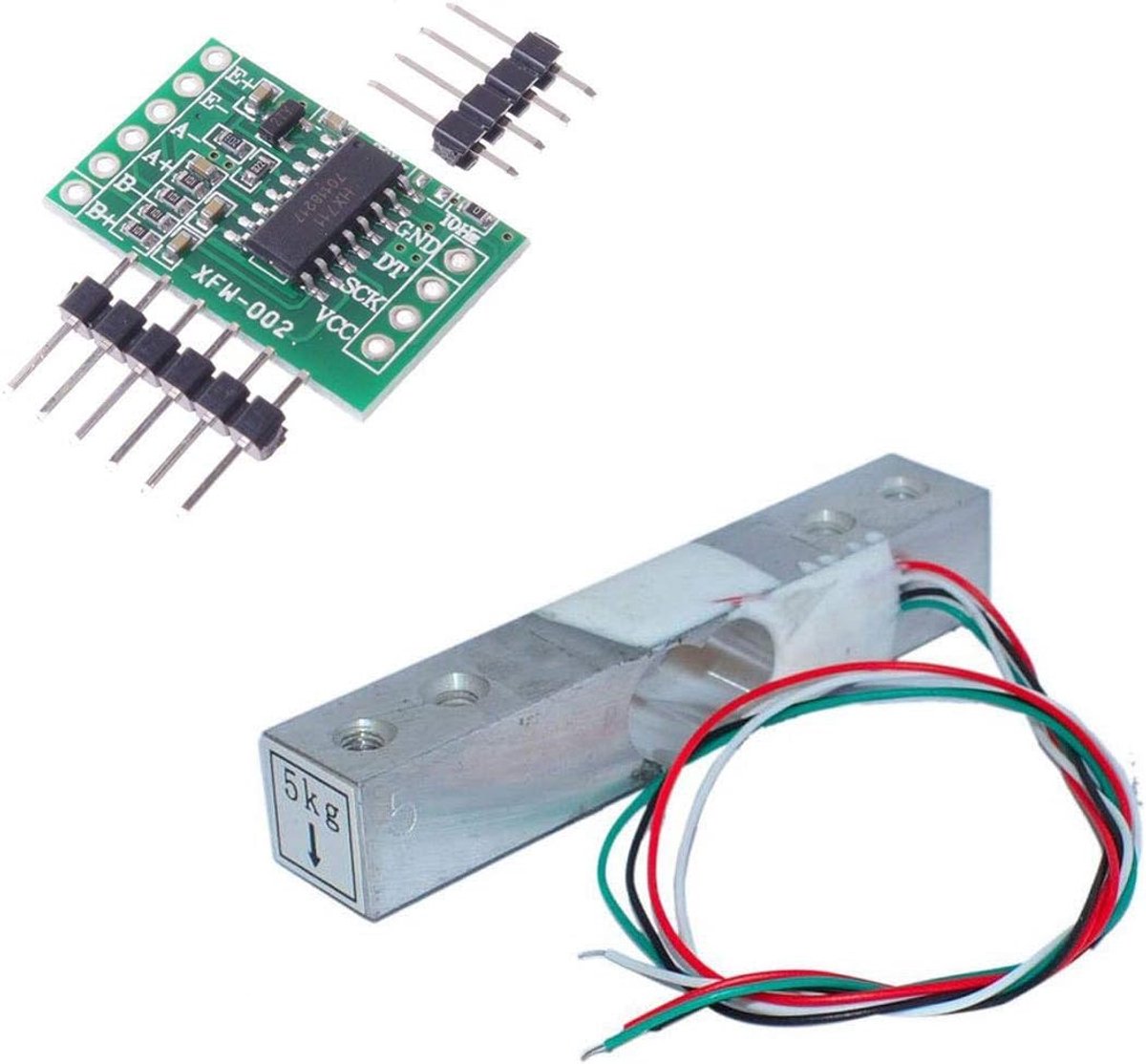 Load Cell Draagbare elektrische keukenschaal 5kg HX711 gewichtssensoren, AD-modules voor Arduino