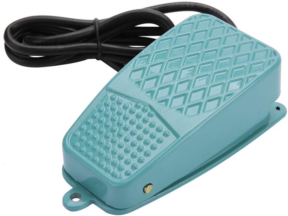 Antislip Aluminiumlegering, Voetschakelaar Vergrendelbare Voetpedaalschakelaar Elektrische Reset Voetpedaalschakelaar Ac 250V 10A Spdt