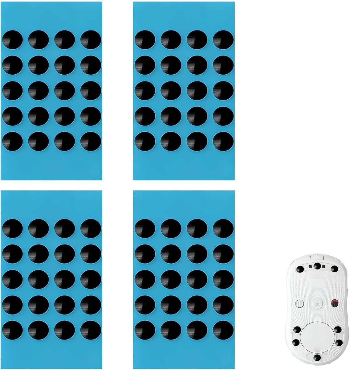 80 Stuks Muisglijders – Ultragladde Mouse Feet Set – Ronde Rand Glijpads voor Gaming & Kantoor – Perfecte Glijprestaties – Zwart