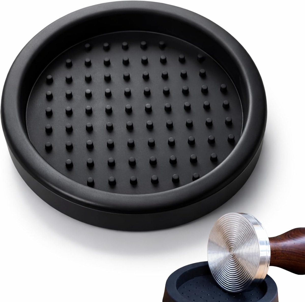 1 stuk Tampingmat voor espresso, hoogwaardige siliconen onderlegger met antislipoppervlak, bescherming voor filterdrager en werkblad, ideaal