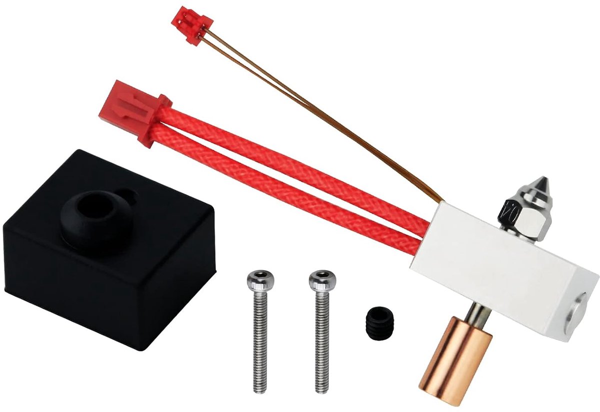 Extruder Pro Upgrade 300 ℃ hoge temperatuur bimetaal bimetaal verwarmingsmondstuk, verwarmingssensor voor Ender 3 S1, CR10 Smart Pro, Sermoon V1 (upgrade-kit)