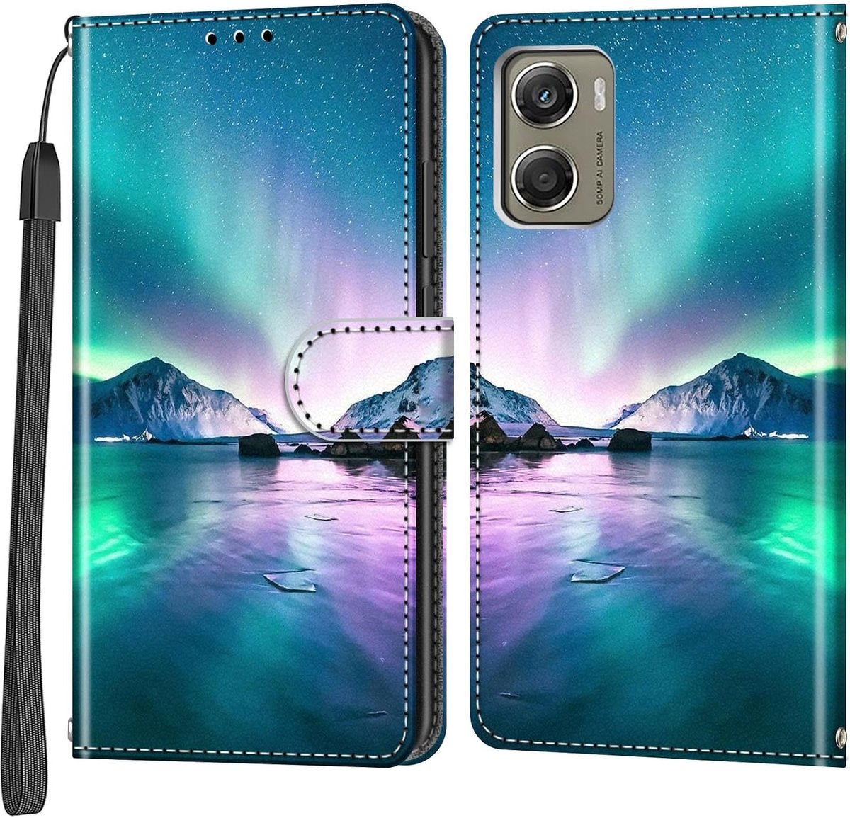 Hoesje voor Motorola Moto G06 / G06 Power, Oceanische Aurora