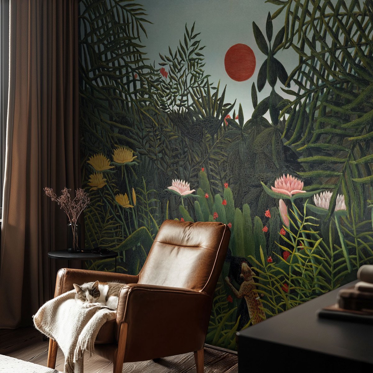 Coloray Vliesbehang - Groente Snellijm Behang - 104x70 cm - Exotisch Landschap Fotobehang Vlies - Hal behang Bloemen En Planten - Muurschildering - Hal behang
