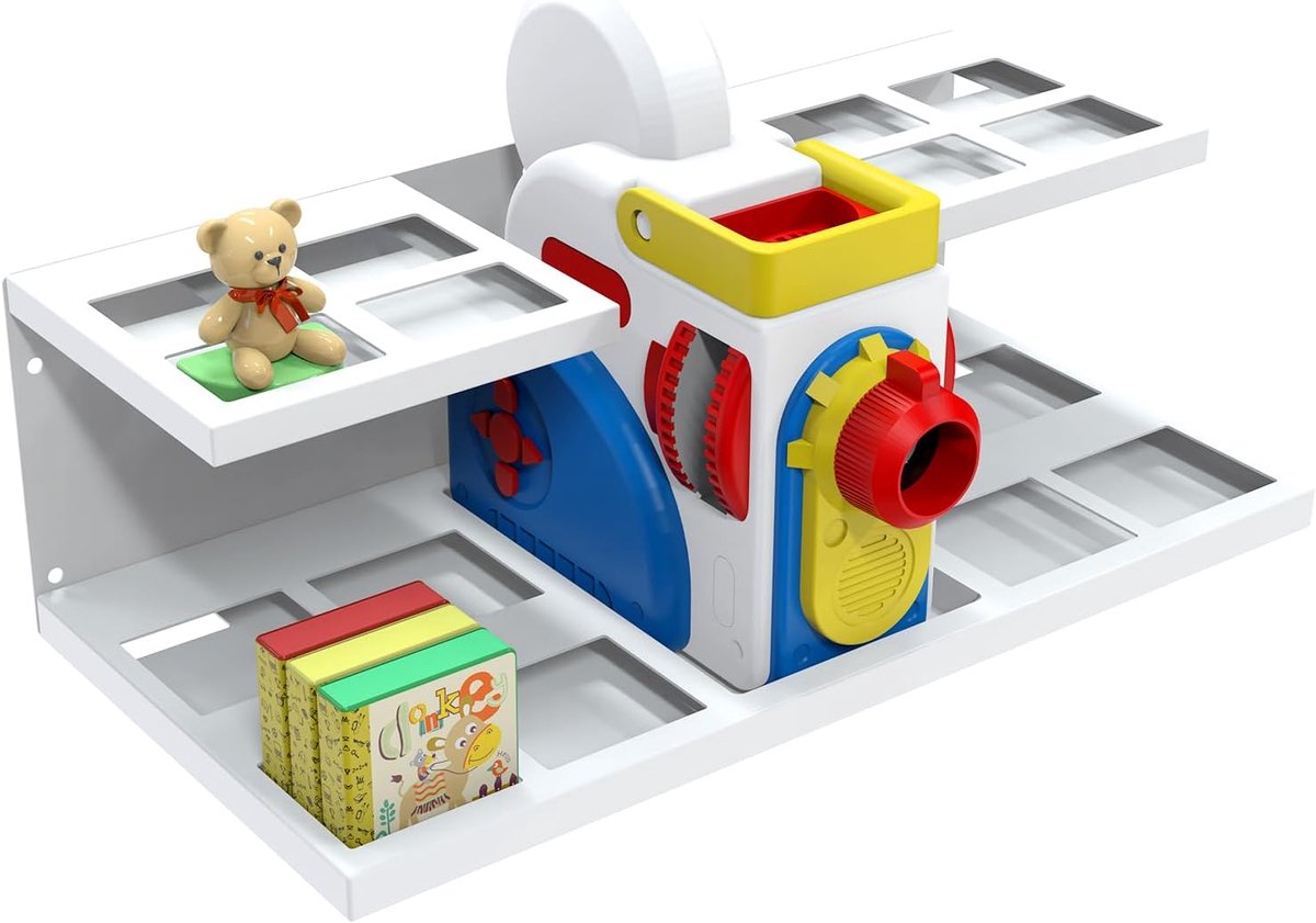Compatibel met de Little Tikes Story Dream Machine boeken-starterset, voor Storytime speelmachine voor boeken, opslag van kleine personages (wit)
