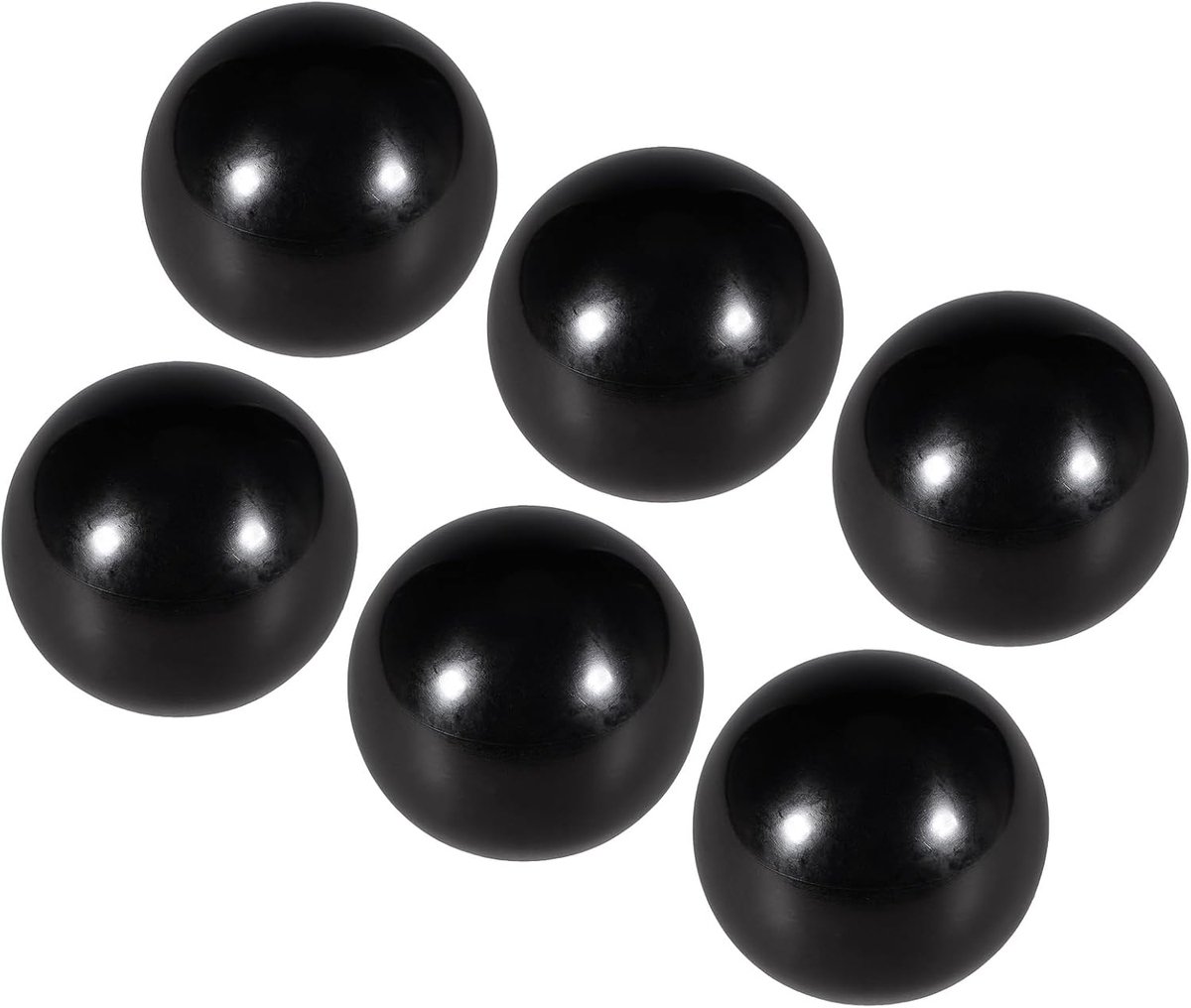 Kogelknoppen M6 binnendraad 30 mm diameter plastic metrische handschroef handvat zwart - (Toepassingen: voor draaibank hendelgreep) 6 stuks
