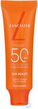 Oranje tube Lancaster Sun Beauty Face Cream met SPF 50. Zonnebescherming.