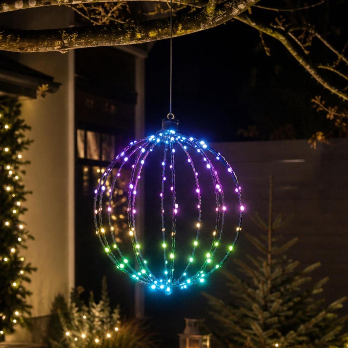 Anna's Collection Lichtbol - D40 cm - gekleurde LED lampjes - color changing - afstandsbediening