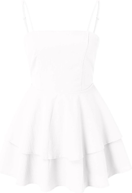 Jurk voor dames, ceremonie, chique, elegant, avond, cocktail, casual, grote maat, chiffon, geplooid, korte mouwen, zomer, bruiloft, gast, A31 — afbeelding 4