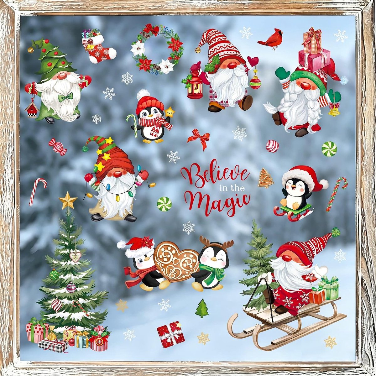 Raamstickers Klampt Xmas Decoraties Decals Geschenken