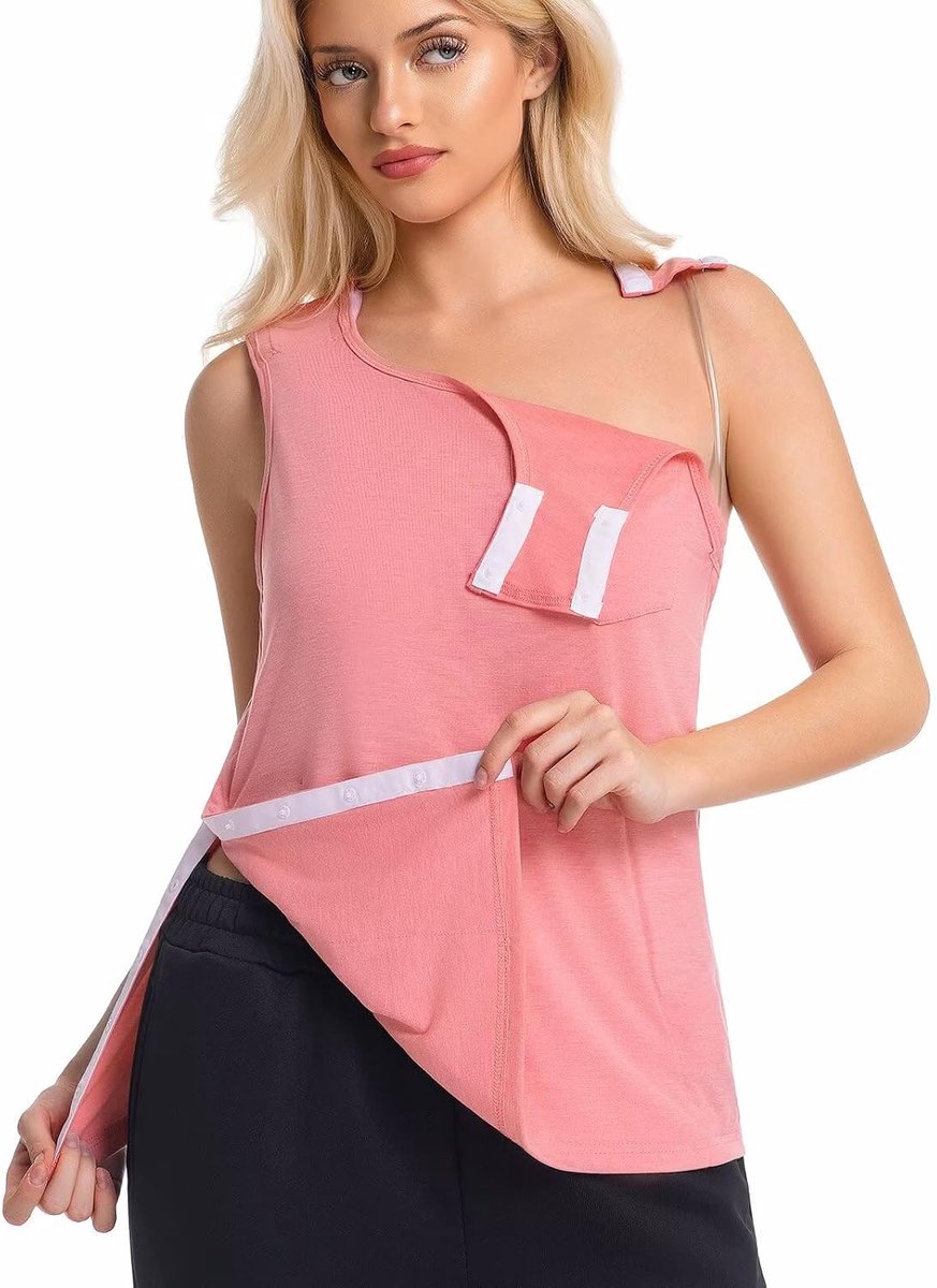 na schouderoperaties voor dames revalidatie tanktop Snap Open
