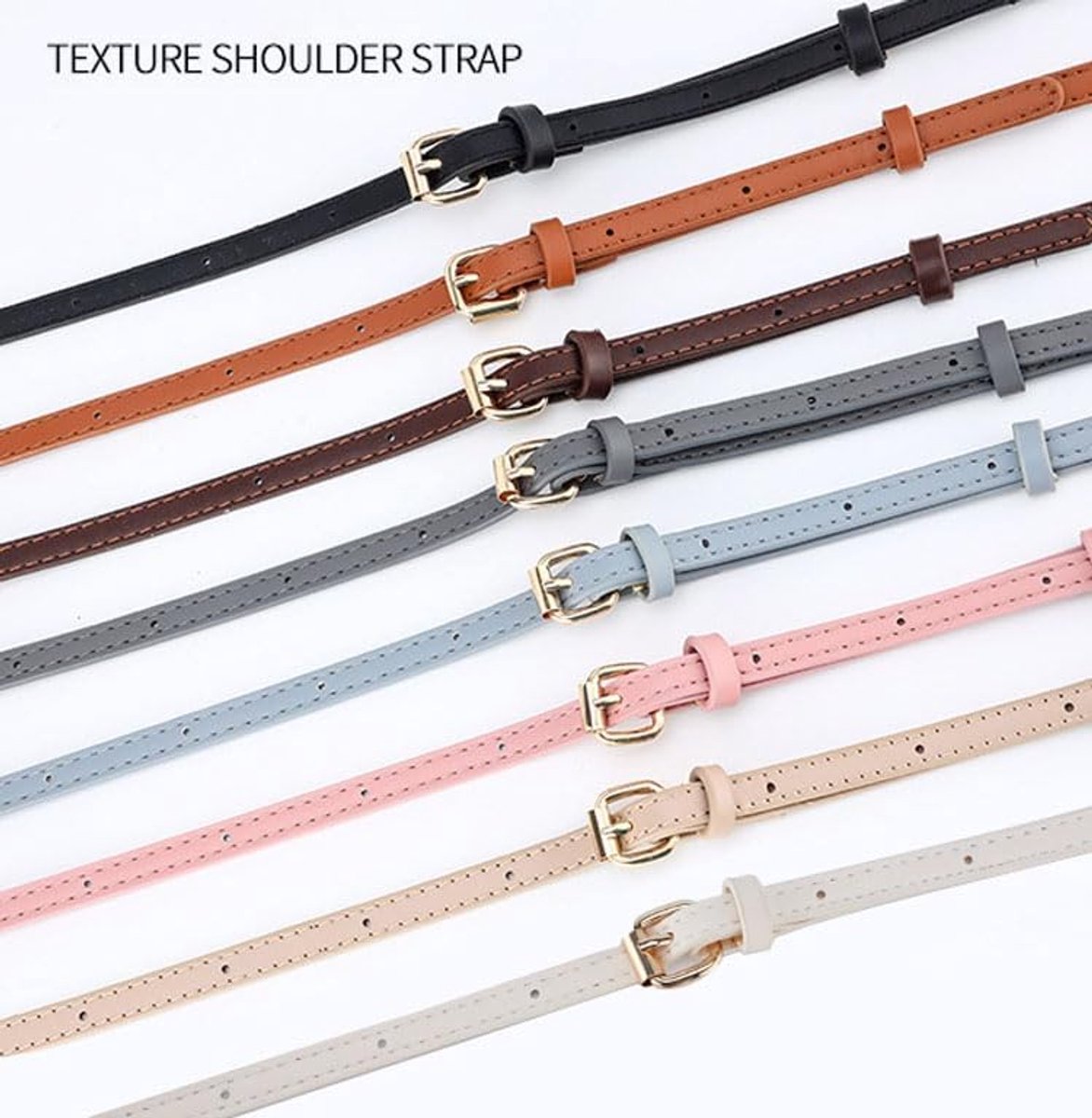 1 cm brede vervangende tasriem, 88-117 cm, verstelbare PU-lederen schouderriem, vervangende schouderriem met metalen haken, dunne tasriem voor dames, crossbody-tassen, handtas, beige