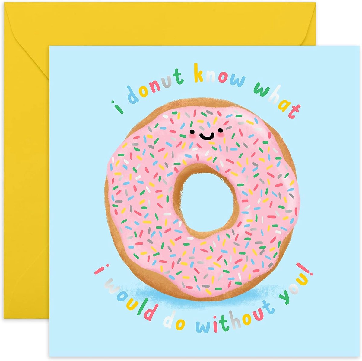 23 Zoete verjaardagskaart voor mannen vrouwen - Donut weet wat ik zonder jou zou doen - Grappige woordspeling Valentijnsdag kaart voor vriend vriendin hem haar - gelukkige verjaardagskaart
