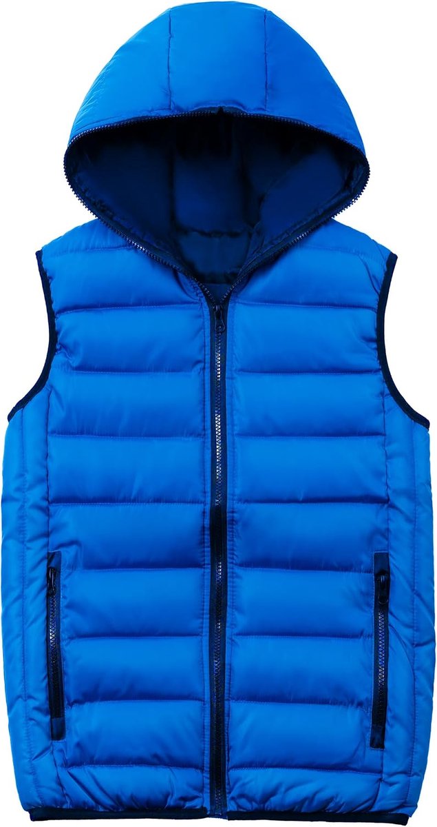 Vest voor kinderen, winter, warm, zonder mouwen, jas met capuchon