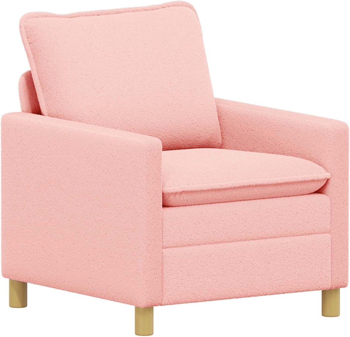 Sofa roze 76 x 81 x 87,5 cm stof, woonkamer gestoffeerde bank bank voor appartement kantoor logeerkamer slaapkamer 42028767