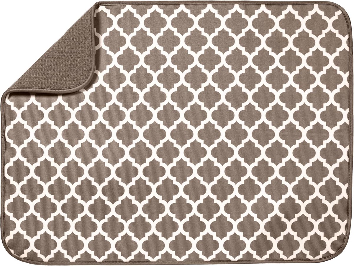 INC. Afwasmatten, Taupe Trellis