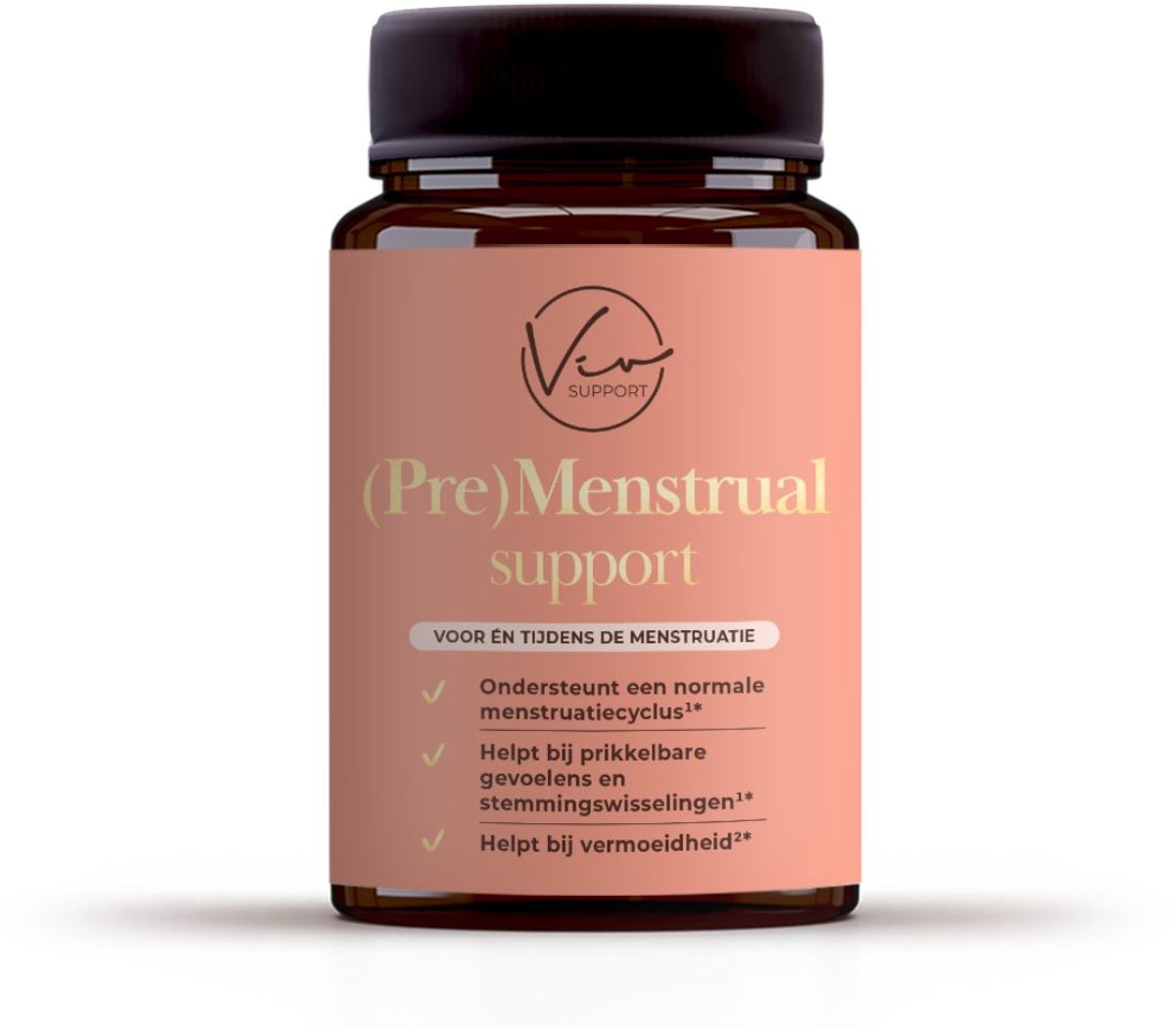 Viv Support - Pre Menstrual Support - Menstruatie Supplement – 60 Capsules - Monnikspeper & Rhodiola
