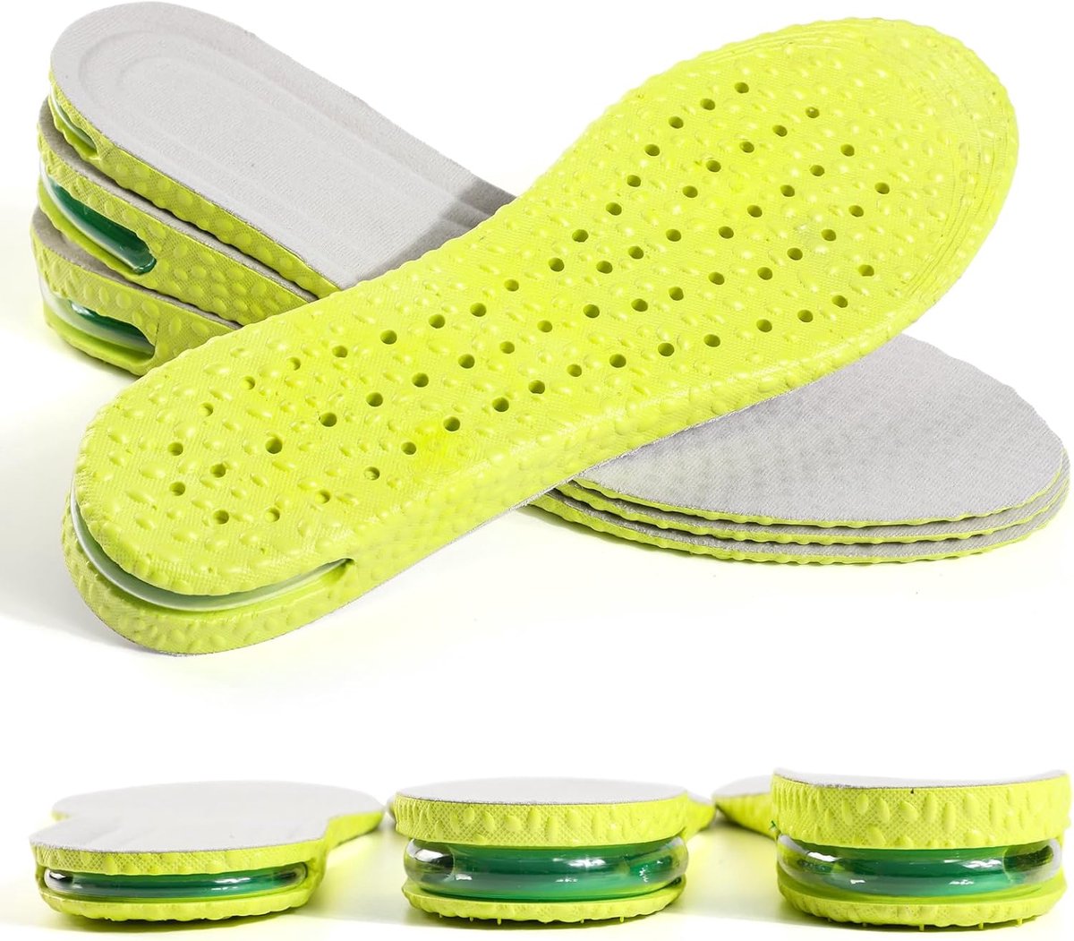 Inlegzolen 1,5 cm-3 cm Luchtkussen Taller Schoenen Inlegzolen voor Mannen en Vrouwen, Verlichten Voetpijn 1 Paar