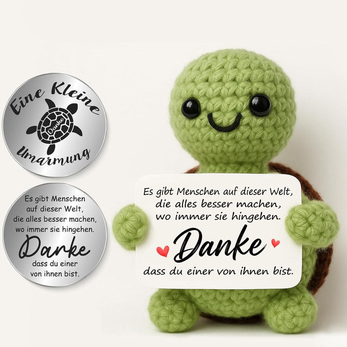 Pocket Hug positieve schildpadfiguur met kleine omarming, geluksbrenger, afscheidscadeau, cadeau voor werk voor vrouwen en mannen