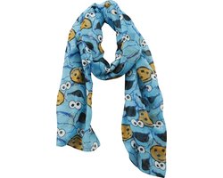 Sesame Street Cookie Monster Dames Sjaal - blauw - Standard