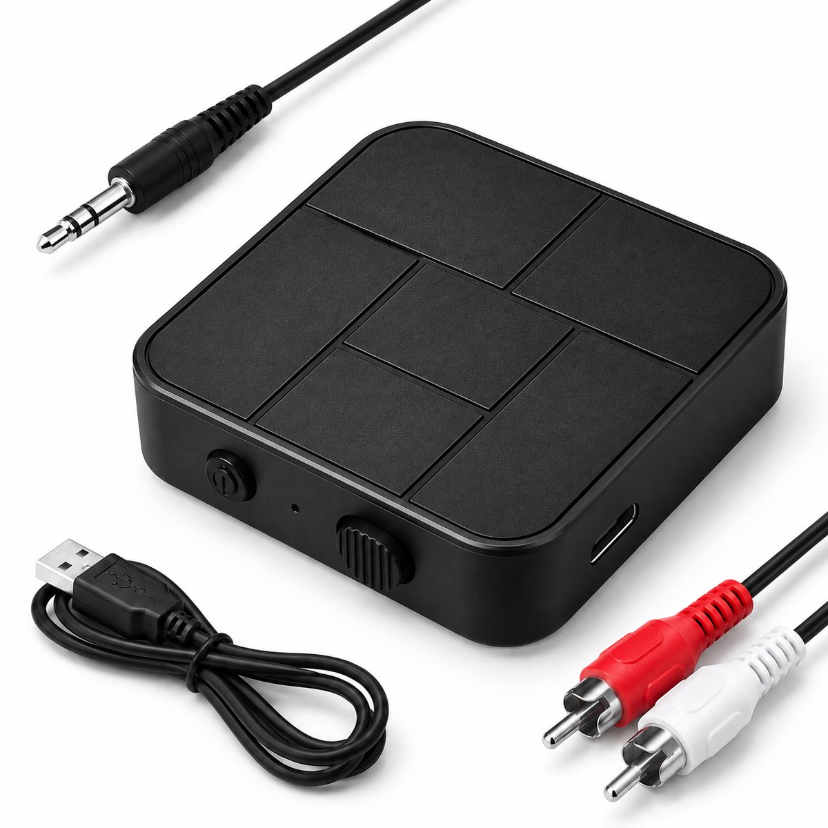 Bluetooth Transmitter Receiver 2-in-1 - Draadloze Audio Zender en Ontvanger - 3.5MM AUX / RCA - BT 5.0 - Zwart