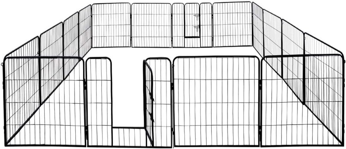 16 Stuks Huisdier Hond Puppy Konijn Oefening Spelen Pen Whelpende Playpen Box Heavy Duty Opvouwbaar, H 100 x W 80 cm x 16 pcs.