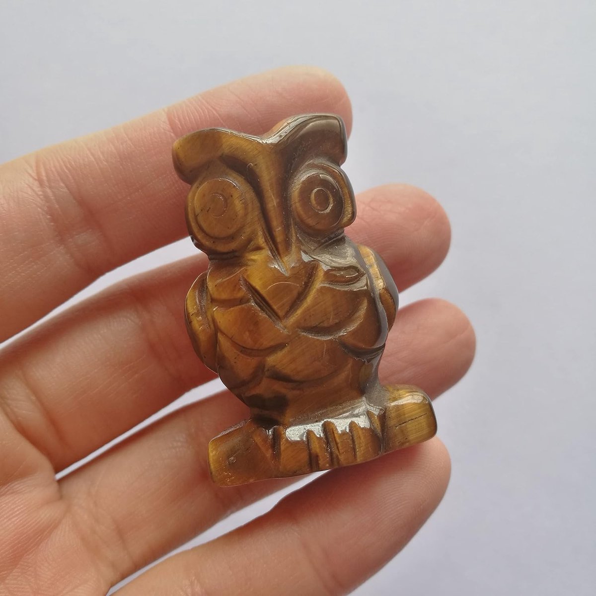 tijgeroog uilenkristallen en helende stenen figuren verzamelobjecten, 40 mm kantoordecoratie edelsteen