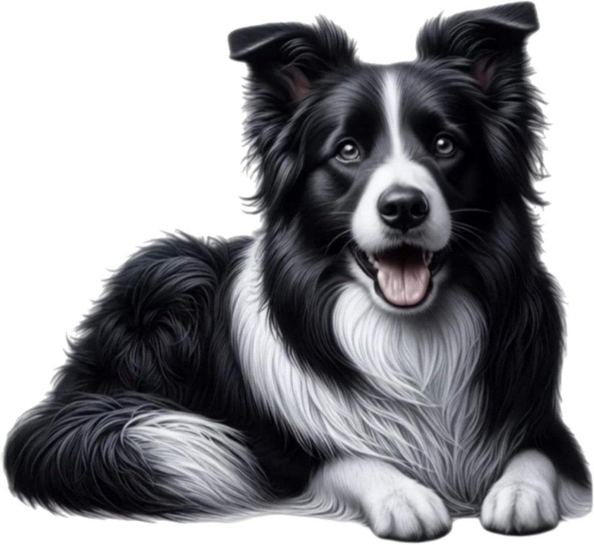 Border Collie autostickers voor honden - 5,5 inch vinyl autostickers, duurzame bumperstickers voor auto, laptop, motorfiets, koffer, set van 2